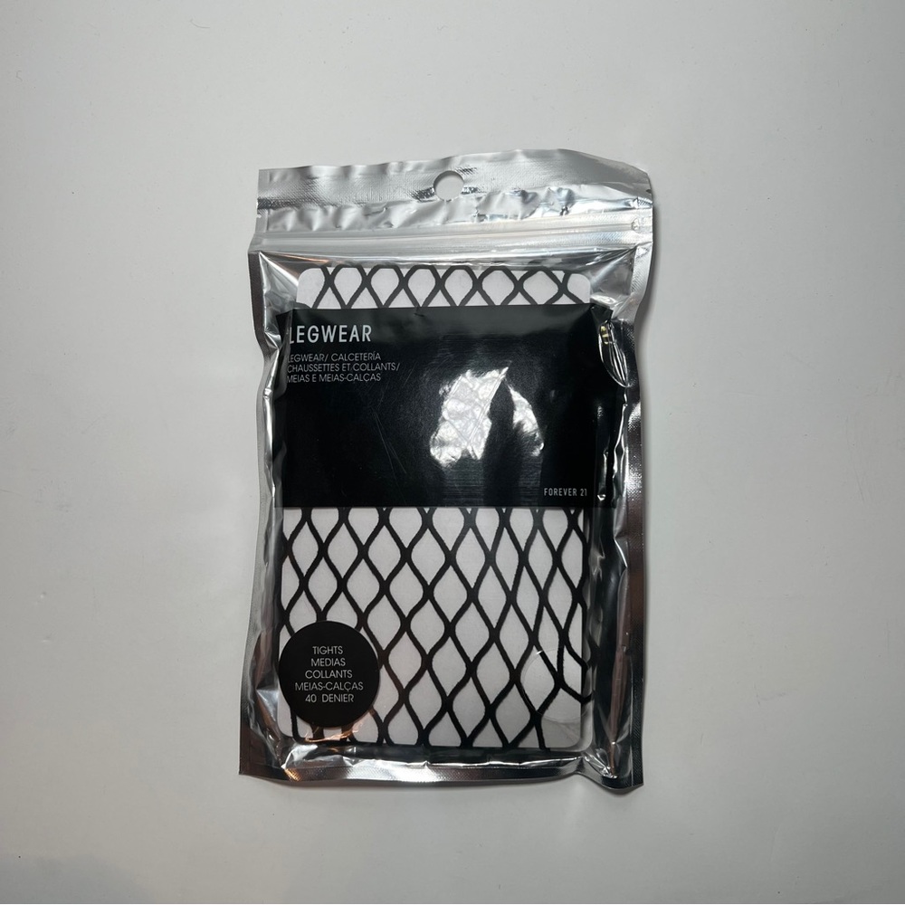 Forever 21 Black Fishnet Legwear Size M/L
